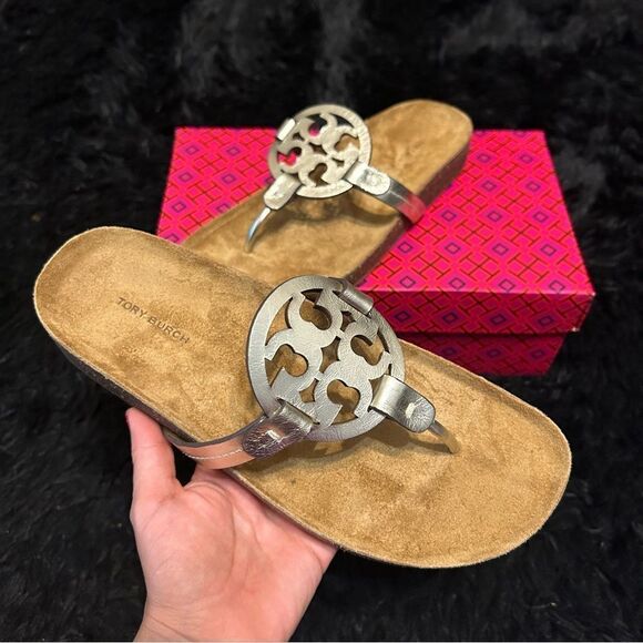 Tory Burch Shoes - TORY BURCH miller leather cork sandals shoes women’s 8 new in box